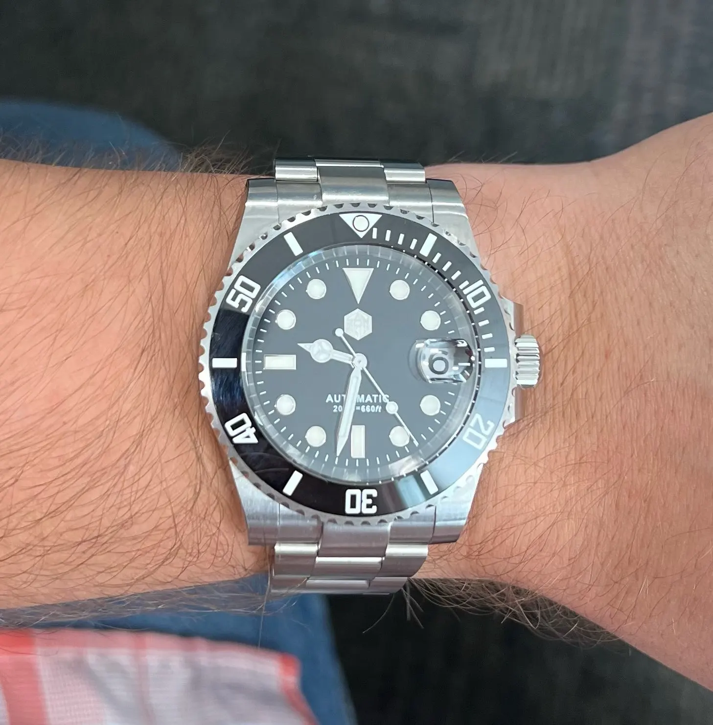 San Martin Diver Water Ghost Luxury Sapphire Crystal Men Automatic Mechanical Watches Ceramic Bezel 20Bar Luminous Date Window