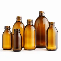 Empty Medicine Glass Amber Bottles with Alu Lid for Syrup Liquid Oral Liquid Glass Bottles MOQ1000 Custom Available Inbox Us 1