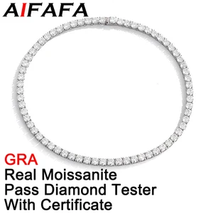 Ожерелье-чокер AIFAFA из муассанита и натурального блеска, 6,5 мм
