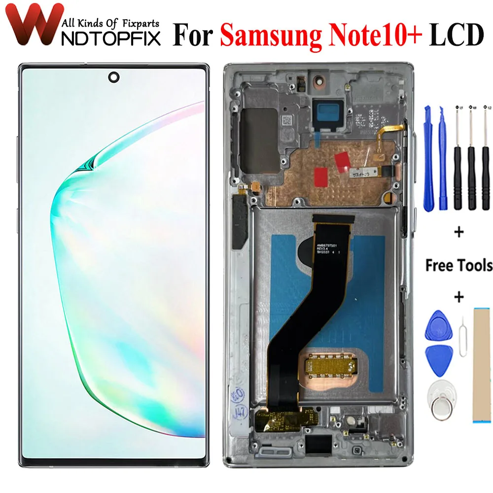 

Tested OLED Display Note 10 Plus For Samsung Galaxy Note10 plus LCD N975 N975F N976 Touch Screen Digitizer Assembly With frame