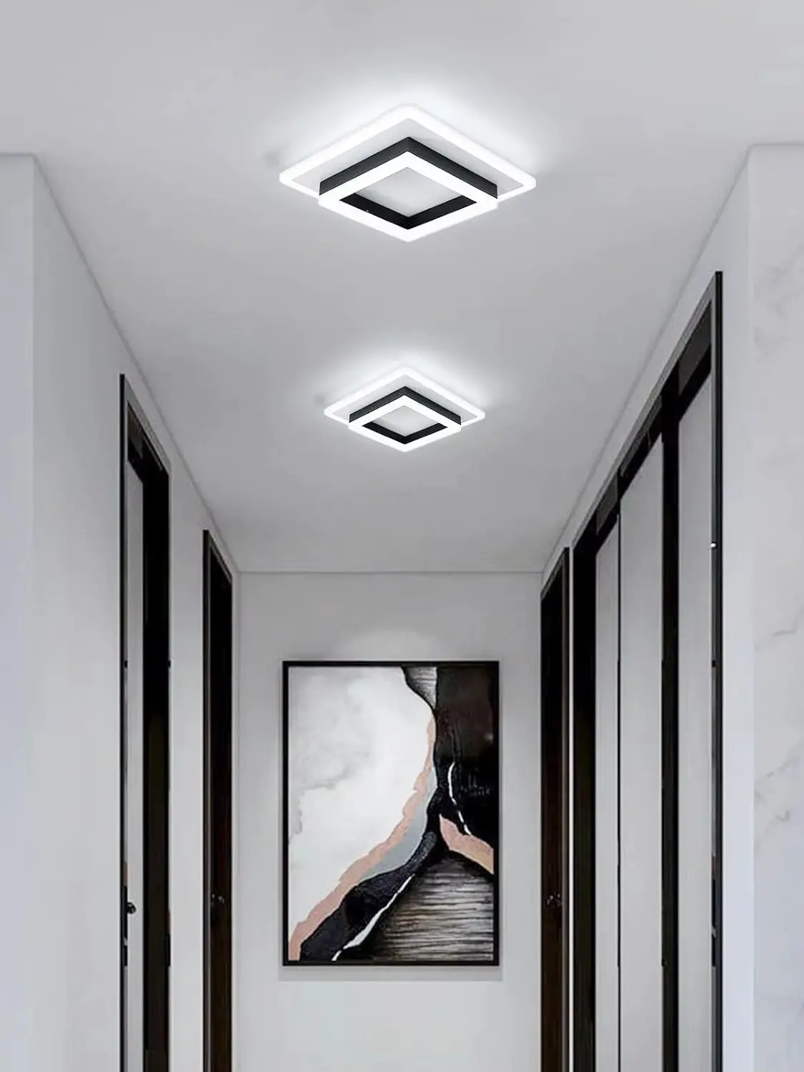 Square Acrylic Ceiling Light Modern LED Ceiling Lamp,White 6500K LED Ceiling Lights for Bedroom Office Kitchen Living Room: 3 - 5 Days Free Delivery Only UK