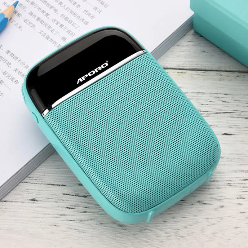 APORO T2 10W 블루투스 유선 UHF 무선 미니 패션 마이크 가이드 헤드셋, 교육 강의 전용 휴대용 앰프