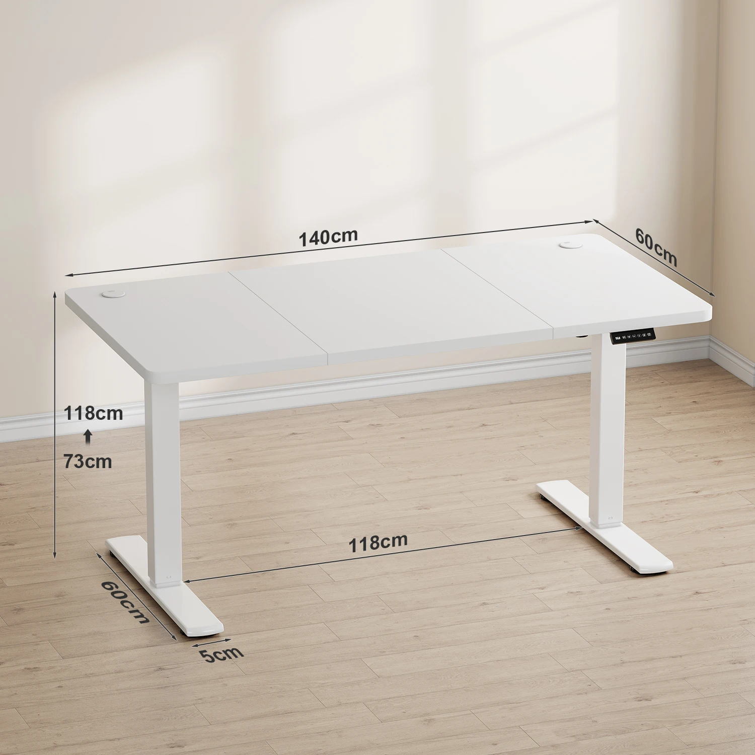 bureau assis debout électrique devoko 140x60 cm, table réglable en hauteur avec chargeur usb Bureau assis-debout électrique Devoko 140x60 cm, table réglable en hauteur avec chargeur USB 3