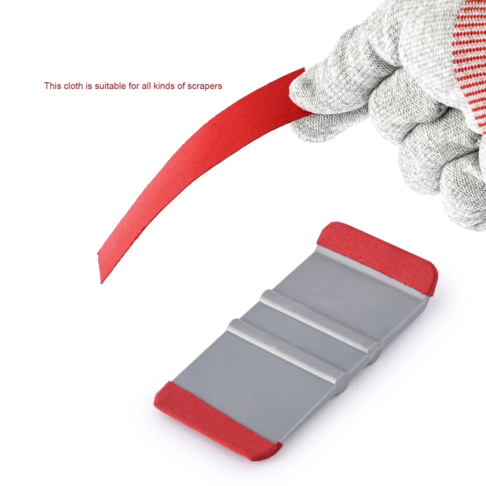 EHDIS 200cm Slim Microfiber Fabric Felt Cloth for Vinyl Car Wrap Squeegee Non-Scratch Edge Carbon Fiber Window Tint Film Scraper