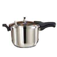 Casserole à pression en acier inoxydable de 5 L avec indicateur de pression et dispositifs de sécurité pour cuisinière à gaz et à induction 1