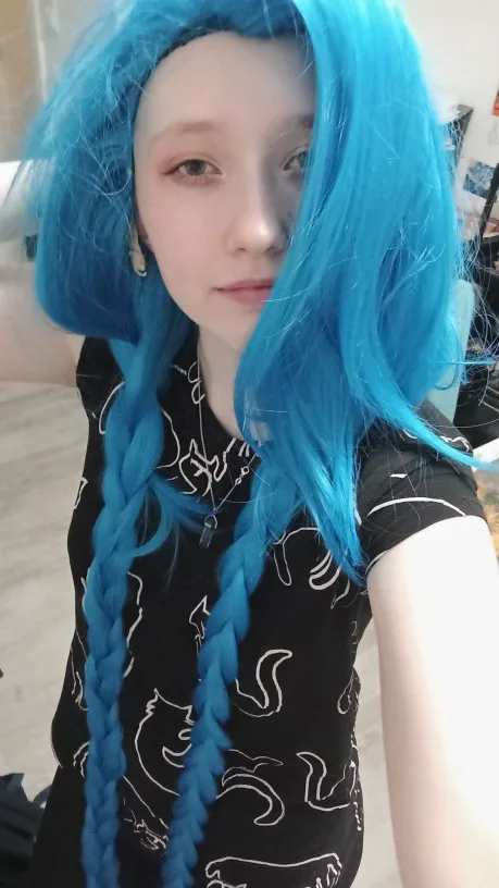 Jinx Wig Anime LOL Arcane Jinx Blue Cosplay Wigs Jinx Cosplay Amazon