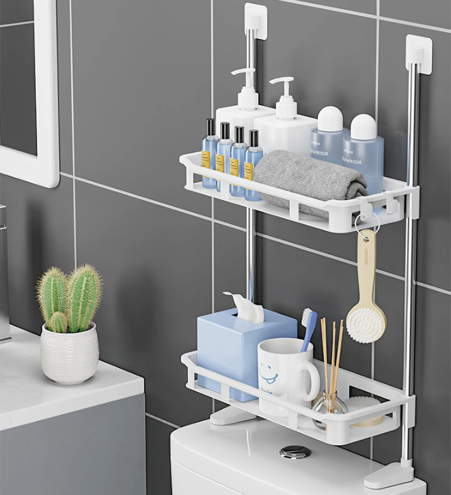 Toilet Rack No Drilling Shelf Above The Toilet Tank Bathroom Rack