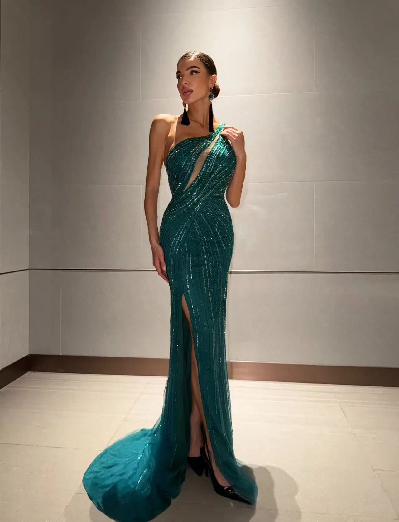 Shalimar Zhang Green Gowns Fashion Ladies Sexy Evening dress Luxury Party  Dress For Women Wedding Party Customized - AliExpress 320