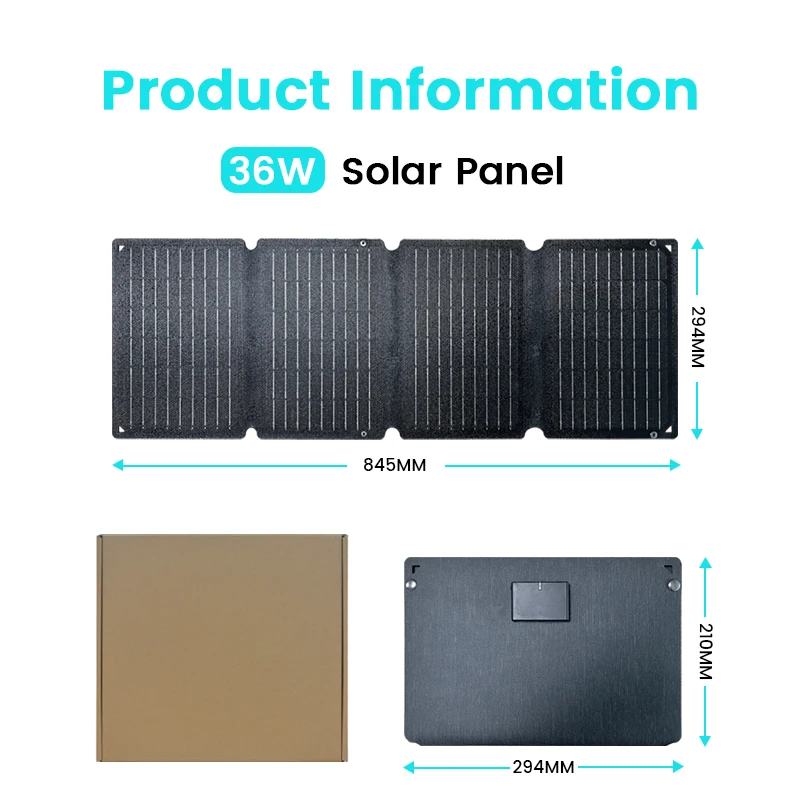 ETFE 21W 36W 54W Solar Panel 22% high efficiency photoelectric conversion effici