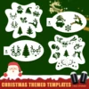 Christmas holiday face painting festival performance hollow pattern quick-draw printing Stencils washable 3