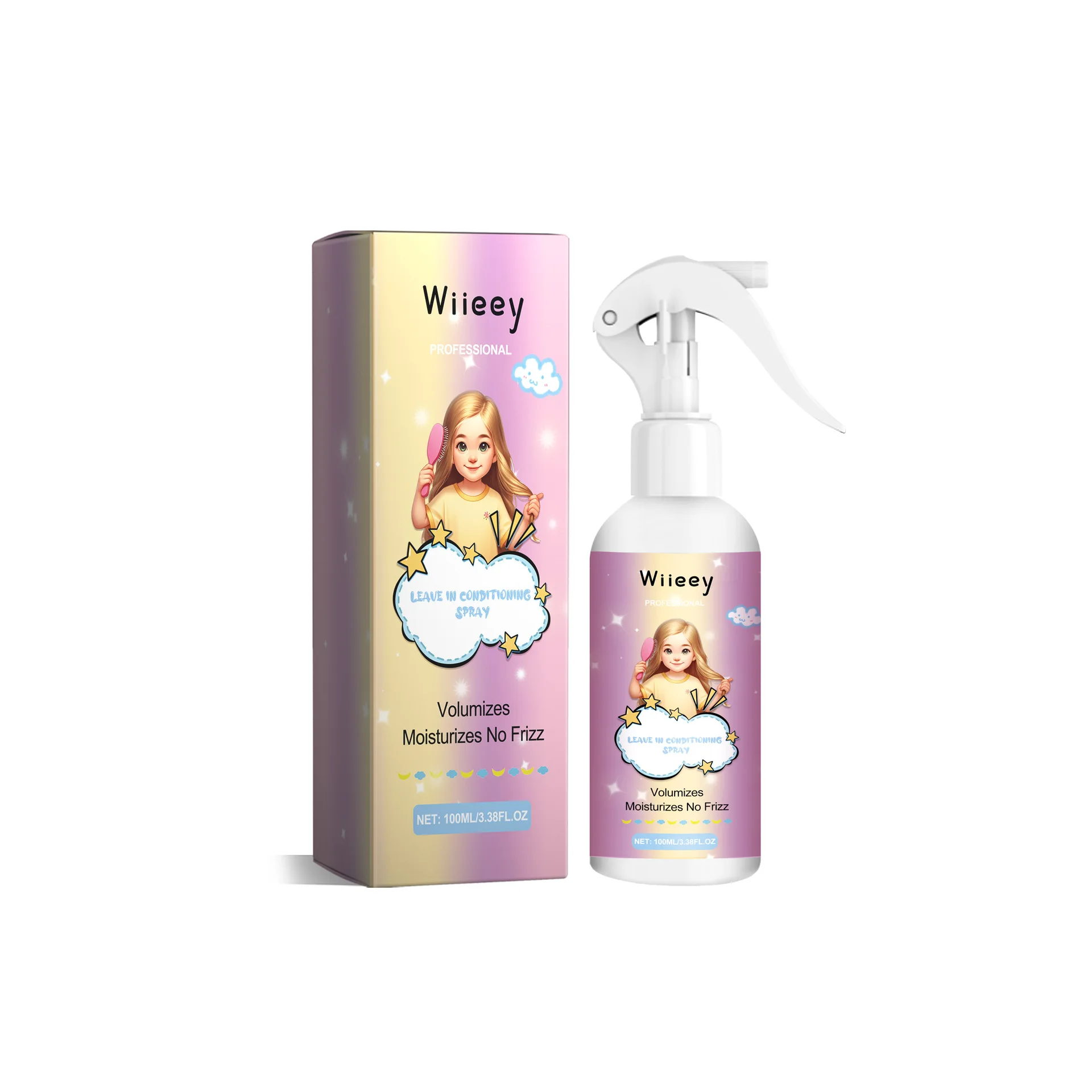 Fixed Hair Styling Spray Hair Gel Moisturize Fragrance Baby Edge Control Smooth Frizzy Leave In Conditioning Spray