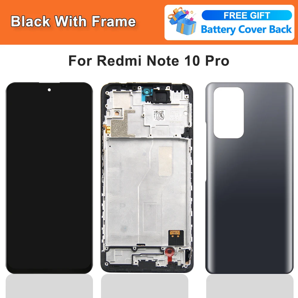 Écran LCD TFT Complet Noir Pour Xiaomi Redmi Note 10 Pro, Neuf