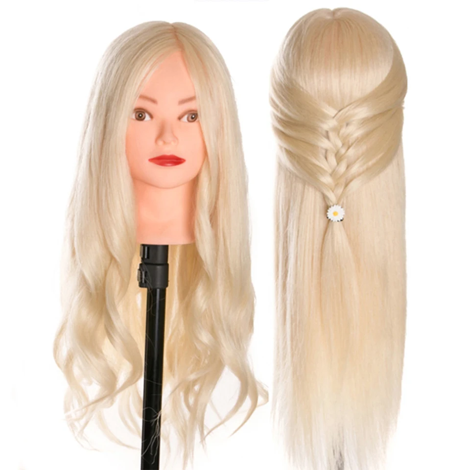 

#613 85% Human Hair Wig Mannequin Head WithHairfor Braiding Cutting Practice Training Mannequin Dummy Heads for