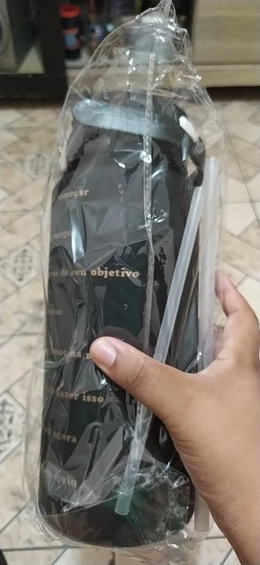 Kit da Garrafa de Água Squeeze Motivacional Com Adesivos 300ML+900ML+2000ML photo review