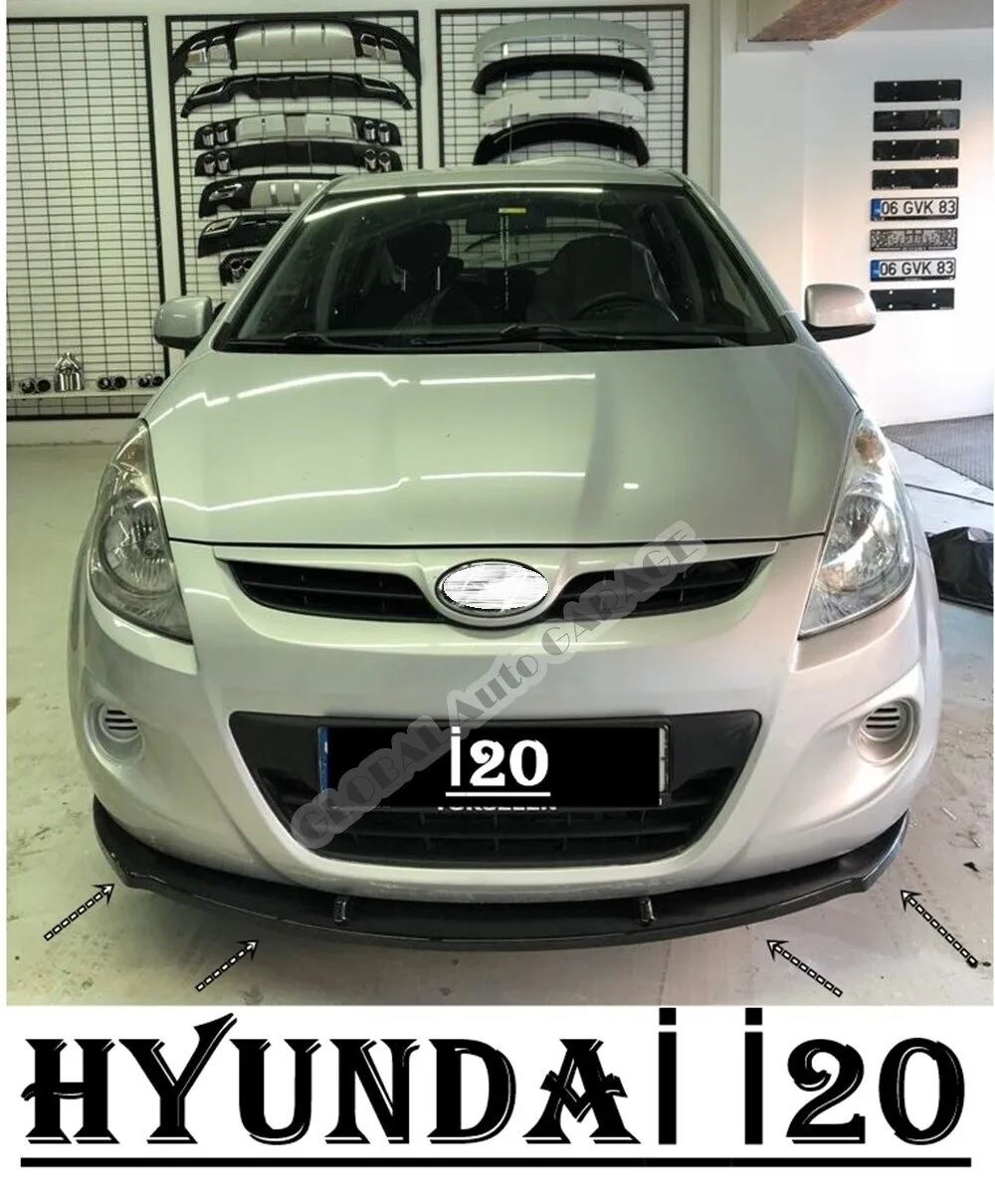 

Для Hyundai i20 накладка на передний бампер губа 2008-2020 пианино глянцевый черный разделитель диффузор универсальный спойлер бампер брызговики