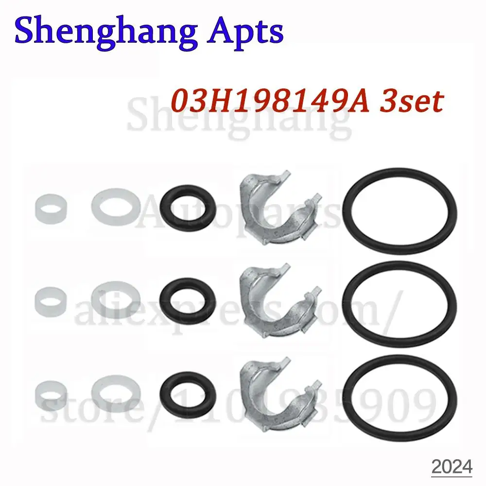 Fuel Injector Repair Seal Kit For VW Touareg Passat Eos CC Audi Q7 3.6L 06-16 95511091100,03H198149A,03H 198 149 For 03H906036E