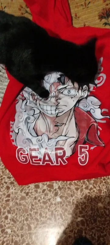 One Piece Gear 5 Luffy Hoodie – Zip-Up Anime Jacket with Sleeve Graphics (Multiple Colors)