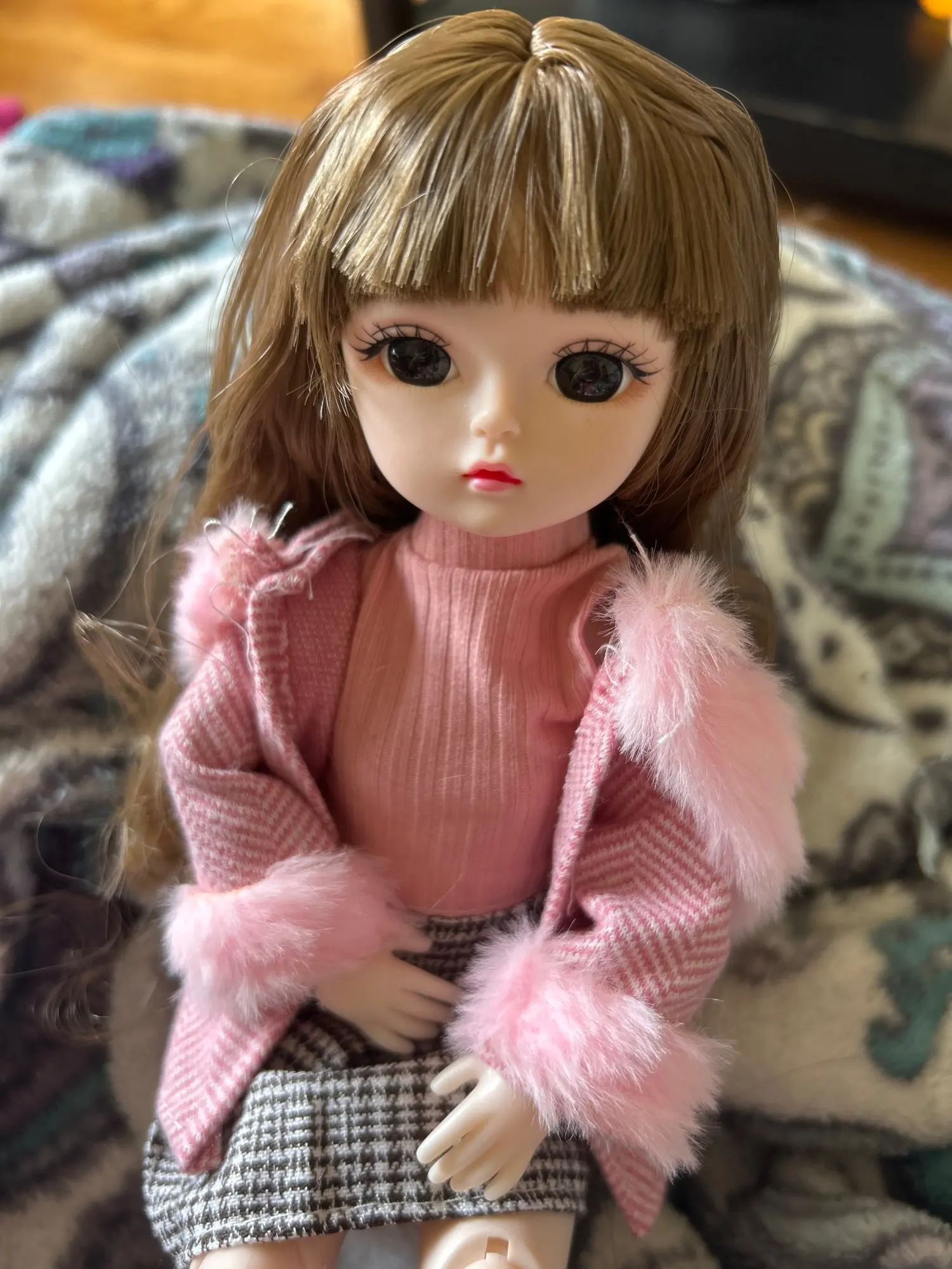 30cm Bjd Doll 12 Moveable Joints 1/6 Girl's Dress 3D Brown Eyes Toy with Clothes Shoes Kids Toys for Girl Children Gift photo review