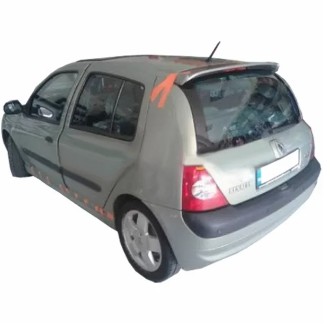 For Renault Clio 2 Glass Top Spoiler Fiber Material Rear Roof Spoiler Wing  Trunk Lip Car Styling Compatible Tuning Parts