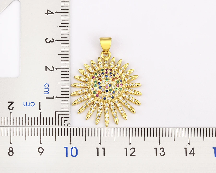 AIBEF Light Of Star And Moon Sun Shape Pendant Women Necklace Copper Zircon Western European Style Jewelry Popular Romantic Gift