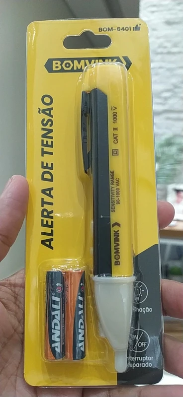 Caneta Chave Teste Eletricista Detector De Tensão 90-1000v com Alerta sonoro - Neverdie Store photo review
