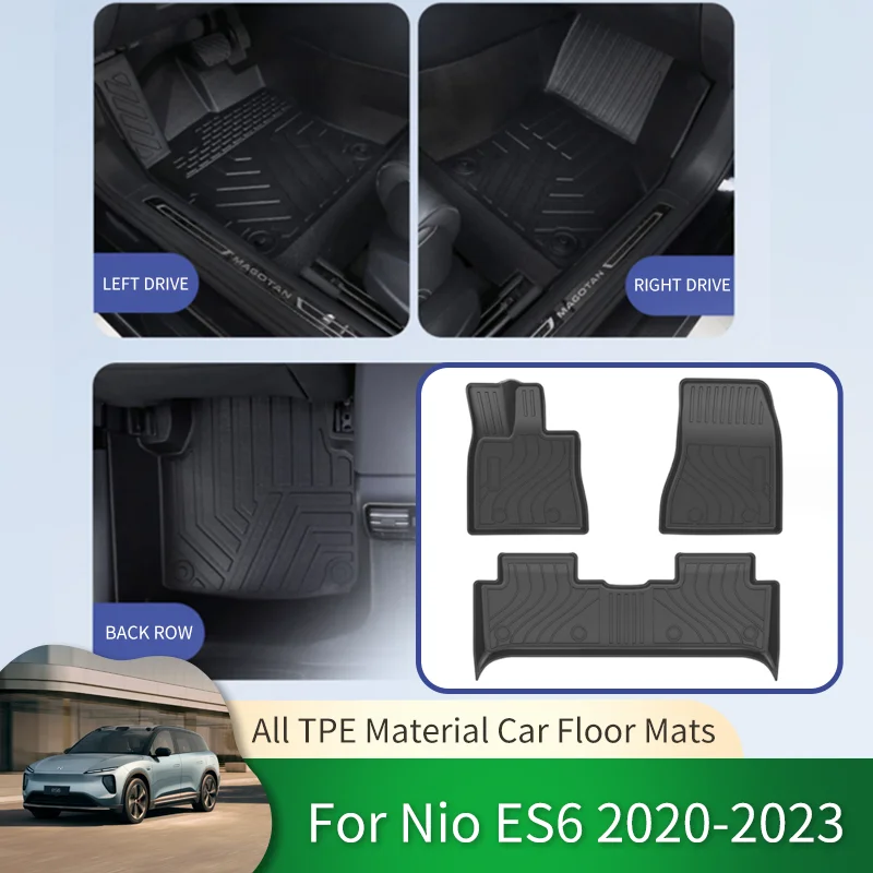 

TPE Car Waterproof Non-slip Floor Mat Full Surround Protective Liner Foot Carpet Accessories for Nio ES6 EL6 2020 2021 2022 2023