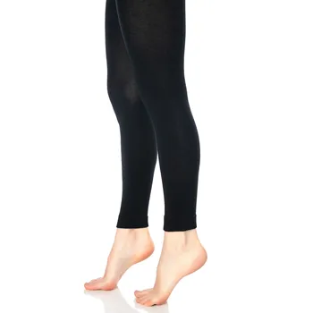 Black Thermal Leggings for Women Microfiber Soft Stretchy Full Leggings 2