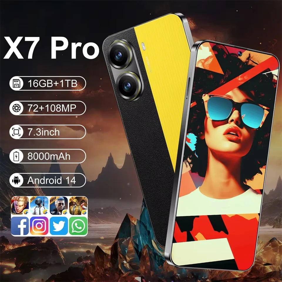 2025 New X7 Pro Global Version 7.3inch HD Global Edition Original
