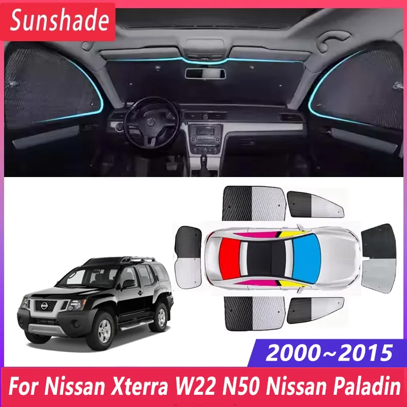 Car Sunshade For Nissan Xterra W22 N50 Nissan Roniz 2000~2015 2014 Insulation Protection Sunshade Windshield Visor Accessories