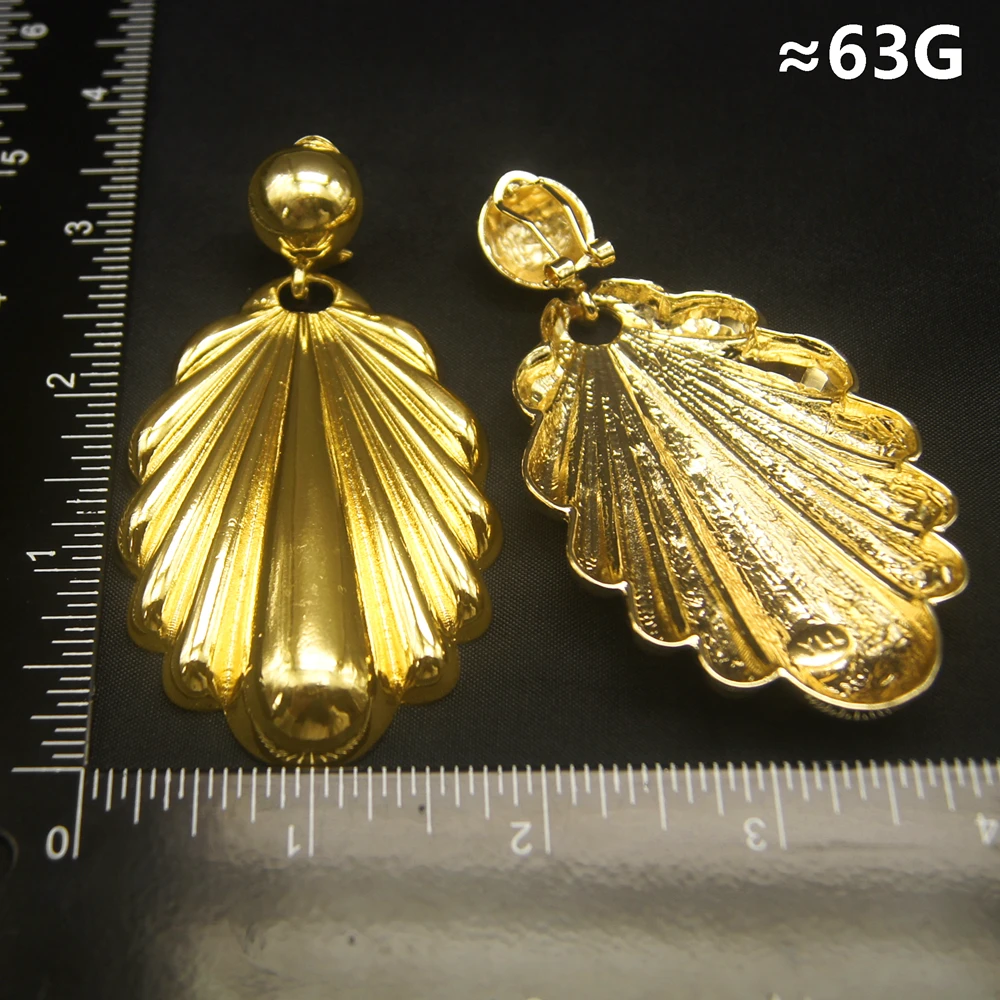 Women's Earrings Pierced Electroplated Gold Copper Alloy Color Large Earrings For Daily Party Wear Free Shipping