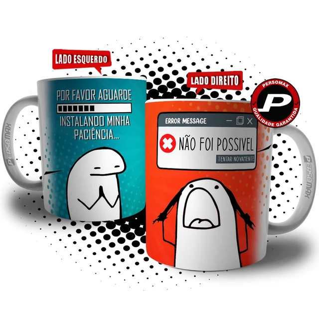 Caneca Flork Carregando Minha Paciência Boneco Palito