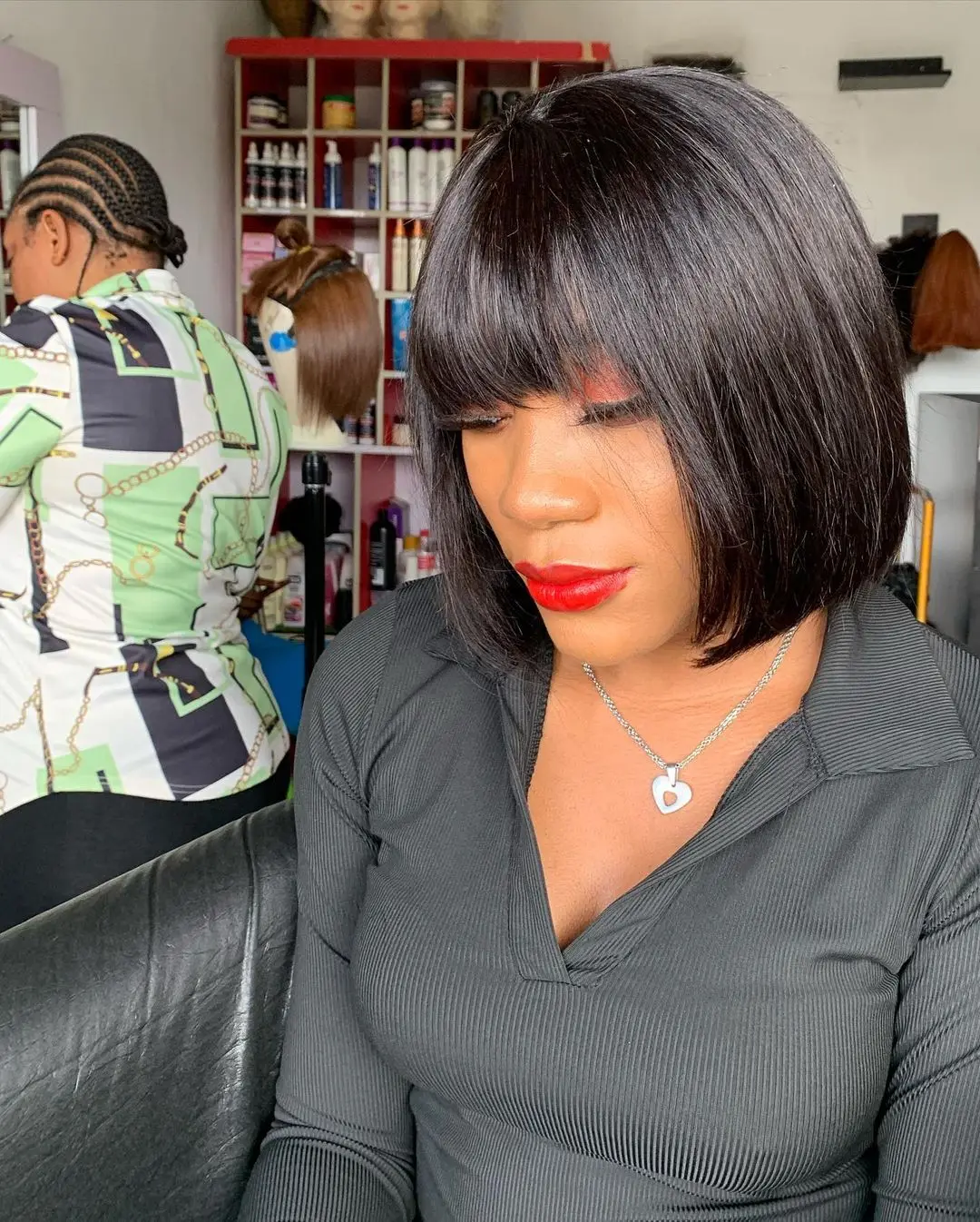 Clearance Glueless Wig Bob With Bangs 100 Human Hair KissLove Hair