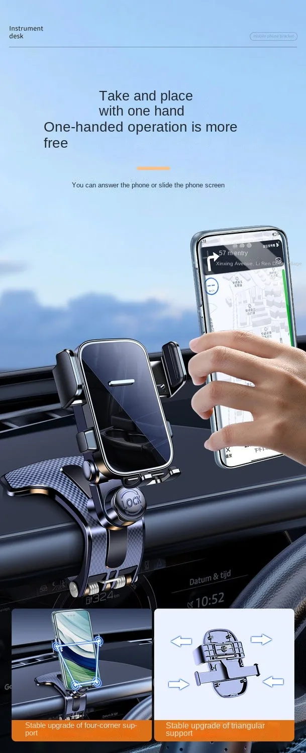 Mobile Phone Car Holder New Style Central Control Instrument Panelmulti-functional Car Universal Navigation Special Fixed