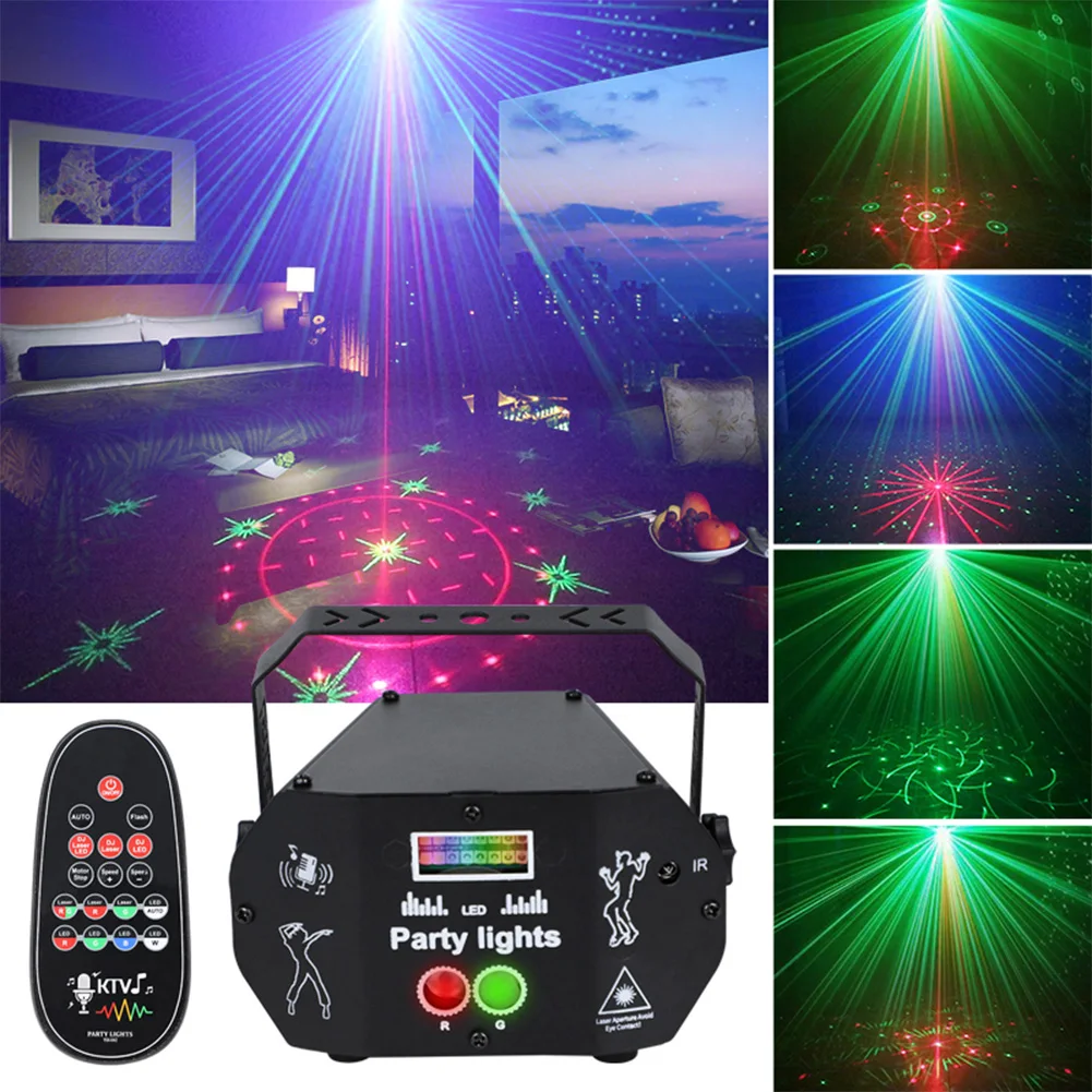  Party Lights Dj Disco Light,3 in 1 RGBW Strobe