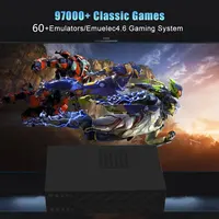 جهاز ألعاب فيديو ريترو R3 PRO بنظام Batocera سعة 500 جيجابايت مع معالج 3865U يحتوي على أكثر من 7000 لعبة لـ Wii وPS2 وPSP وSaturn وGameCube وN64 مع يد تحكم لاسلكية 2