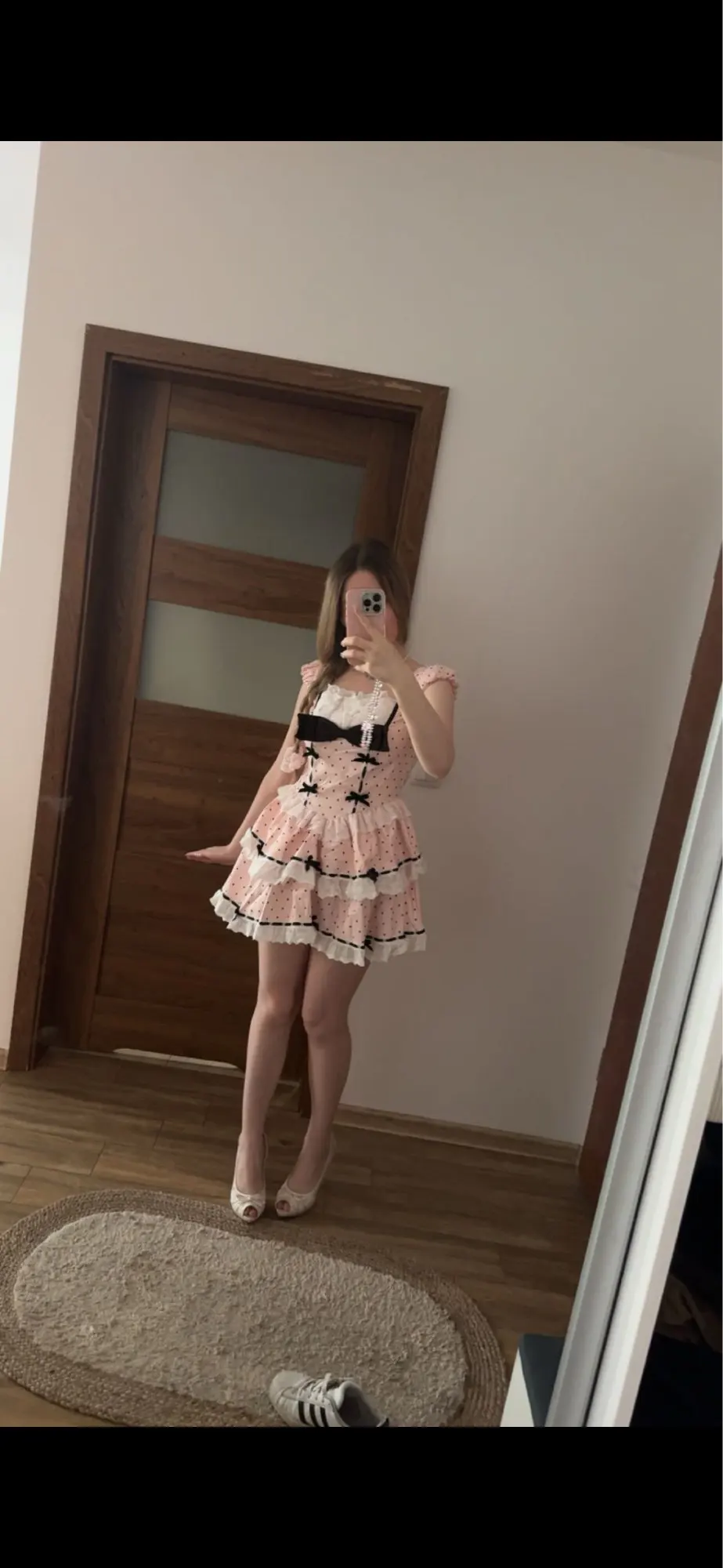 Polka Dotted Ruffled Dress - Hime Lolita Aesthetic photo review