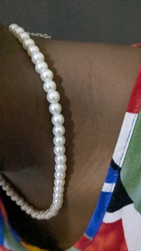 Classic White Pearl Choker Necklace photo review