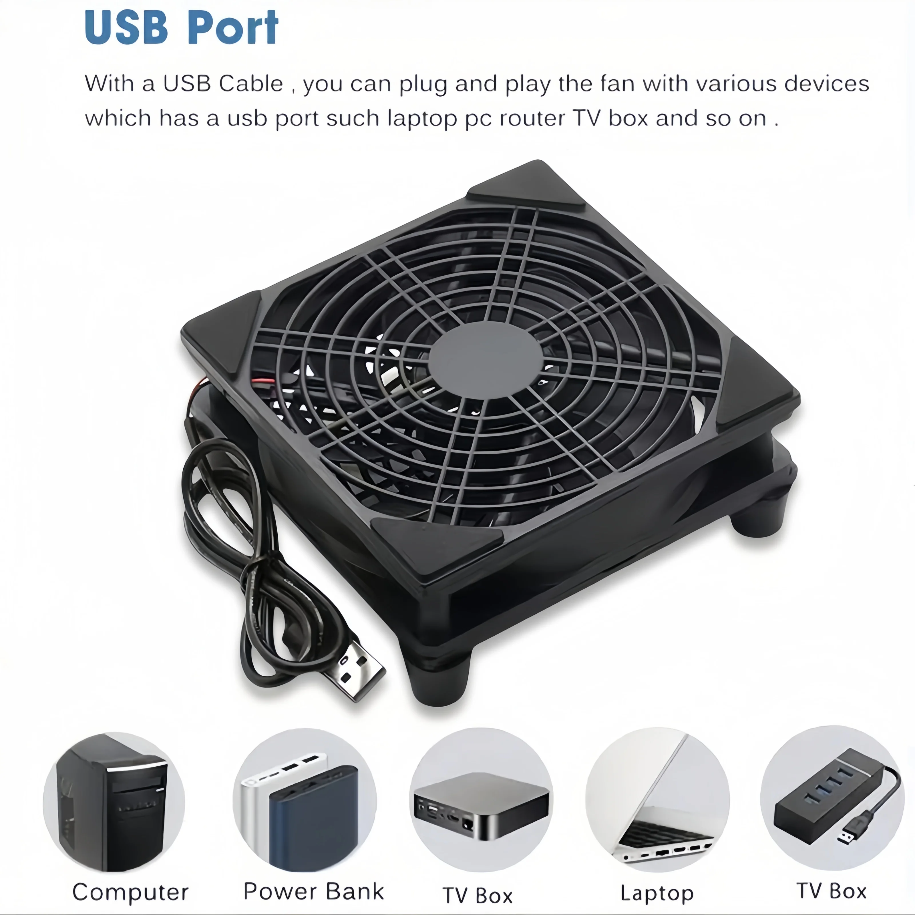 1/2개 12cm USB 냉각 팬, 5V 무소음 USB 전원 팬, 라우터, TV 박스, PC 케이스, 책상용 조용한 고속 냉각 팬