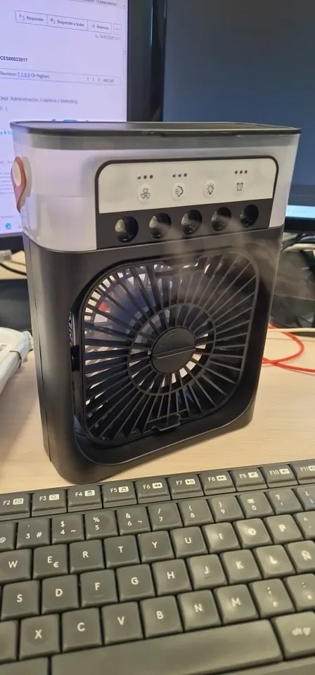 3-in-1 Portable Air Cooler Fan – LED Night Light, Humidifier & USB-Powered Mini AC