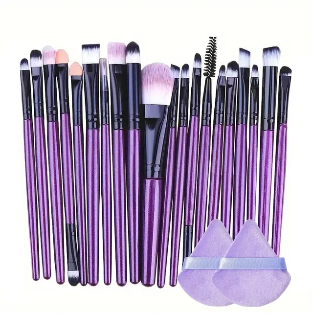 Ensemble de pinceaux de maquillage pour les yeux et les joues, eye-liner, pinceau mélangeur, fond de teint cosmétique, pinceaux de maquillage, 20 pièces 1