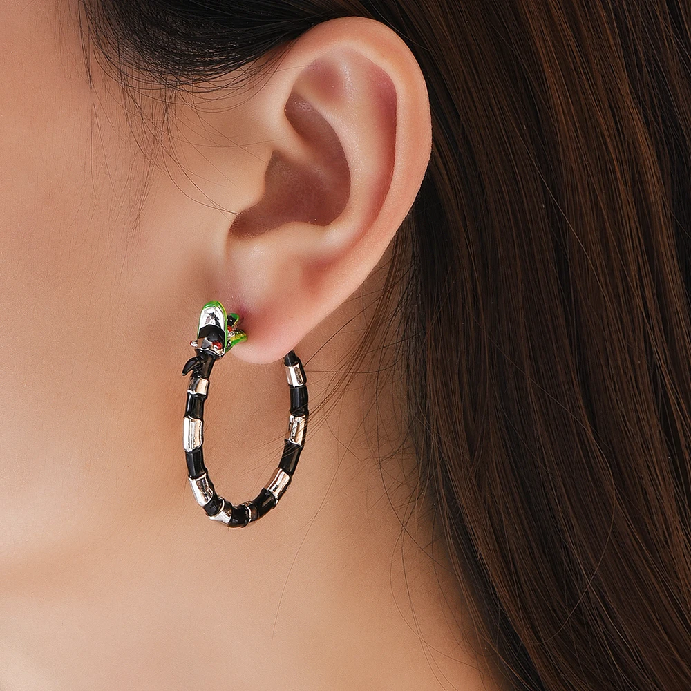 Halloween Creative Beetlejuice Hoop Earrings for Women