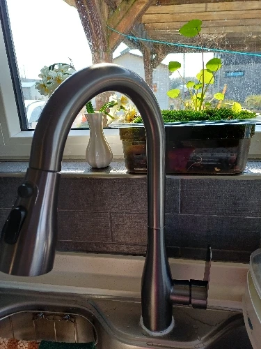 2024 Brass Pull Down Kitchen Faucet with Hot & Cold photo review