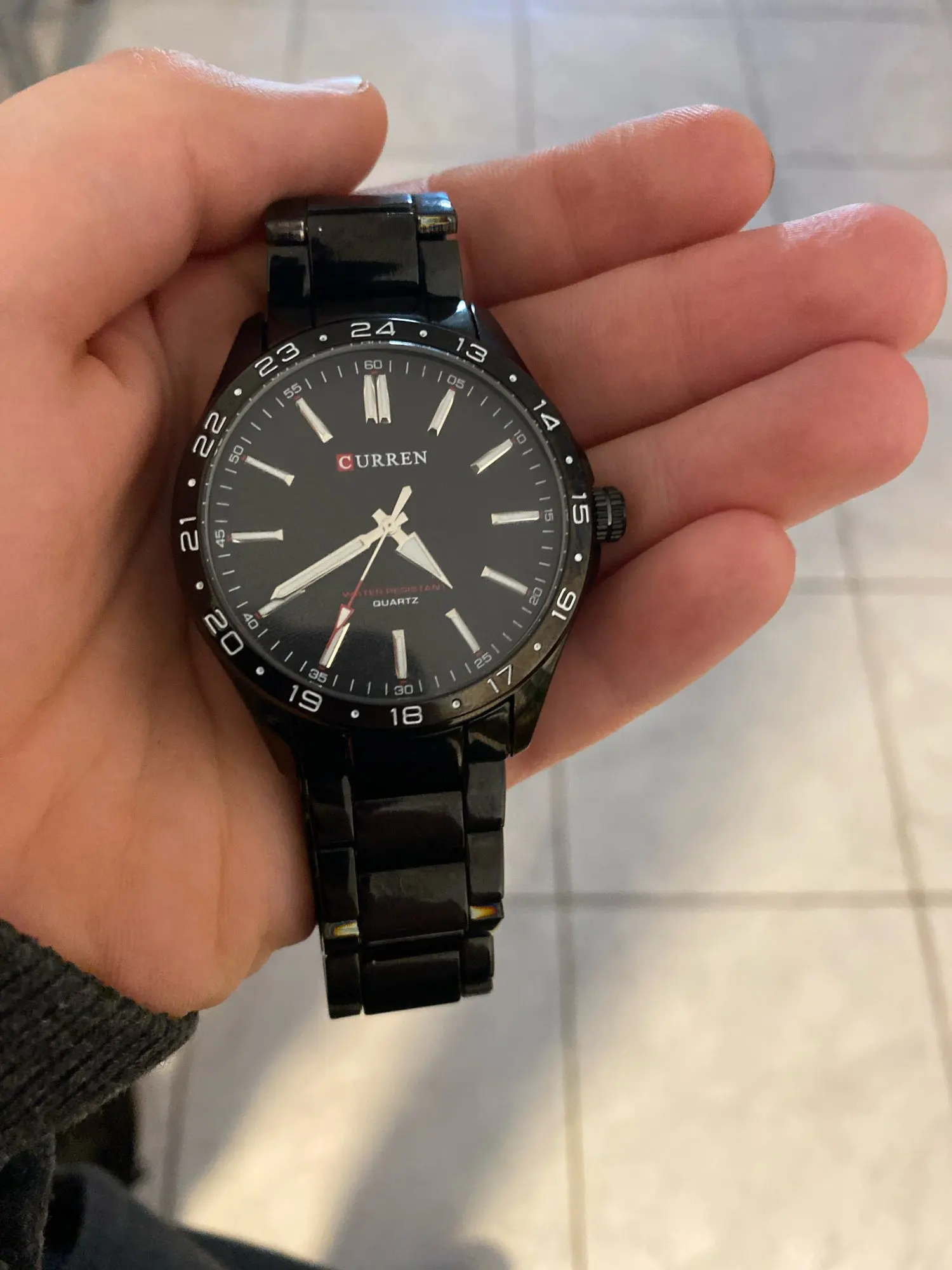 Curren 8452 relógio de quartzo masculino simples moda lazer relógio de negócios preto prateado pulseira de aço inoxidável relógio de pulso para masculino photo review