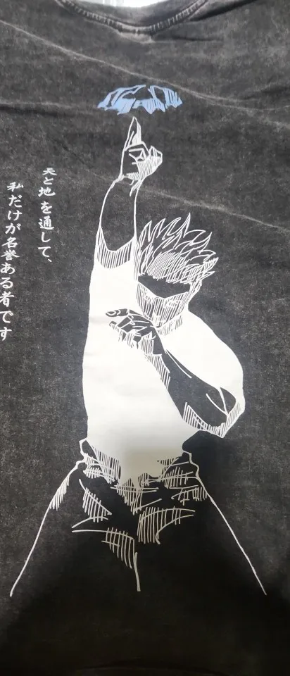 Jujutsu Kaisen T-Shirt – Satoru Gojo Pose Design | Cotton Oversized Anime Tee with Six Eyes Symbol