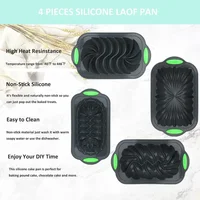 Plateau grille-pain en silicone, plateau à pain antiadhésif pour four de cuisine, adapté au pain banane, au sandwich, aux gâteaux livres et aux patins de viande 3