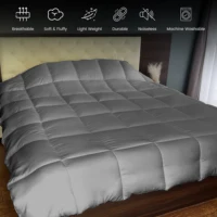 Lux Decor Down Alternative Comforter – 1 Piece Fluffy Duvet Insert with Box Stitch Design – Soft and Cozy Bedding, 102" x 90" 3