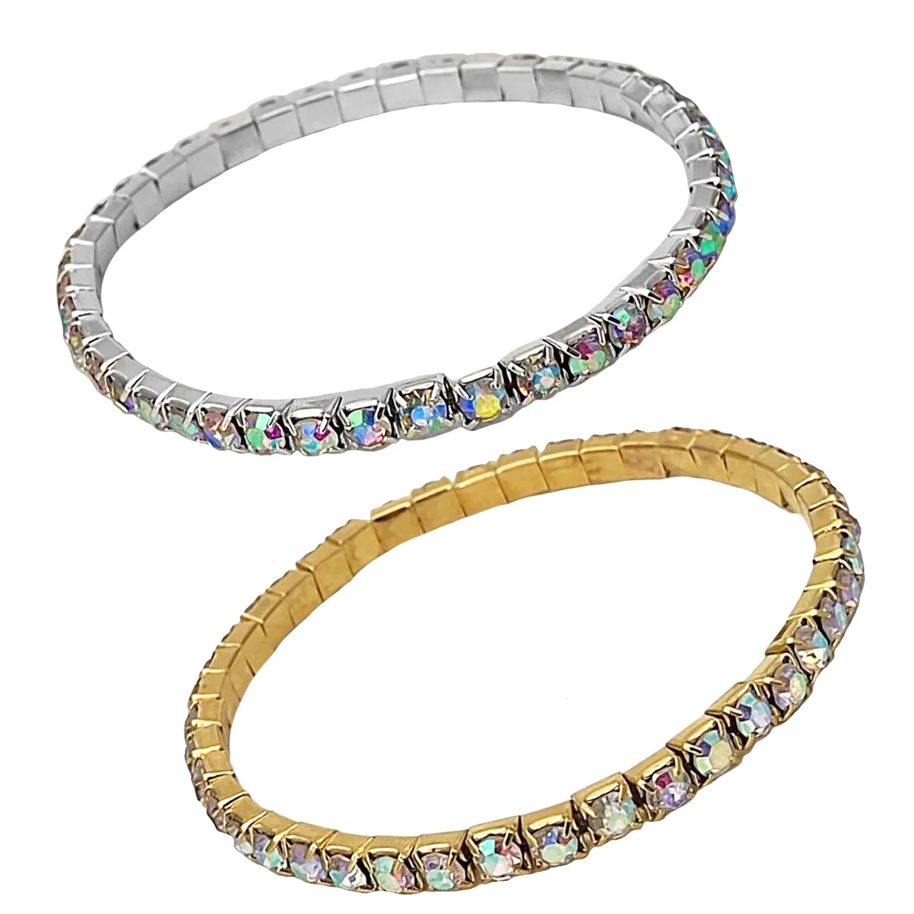 Pulsera Pedreria Elastica Unitalla Elegante Regalo Brazalete Moda Elegante
