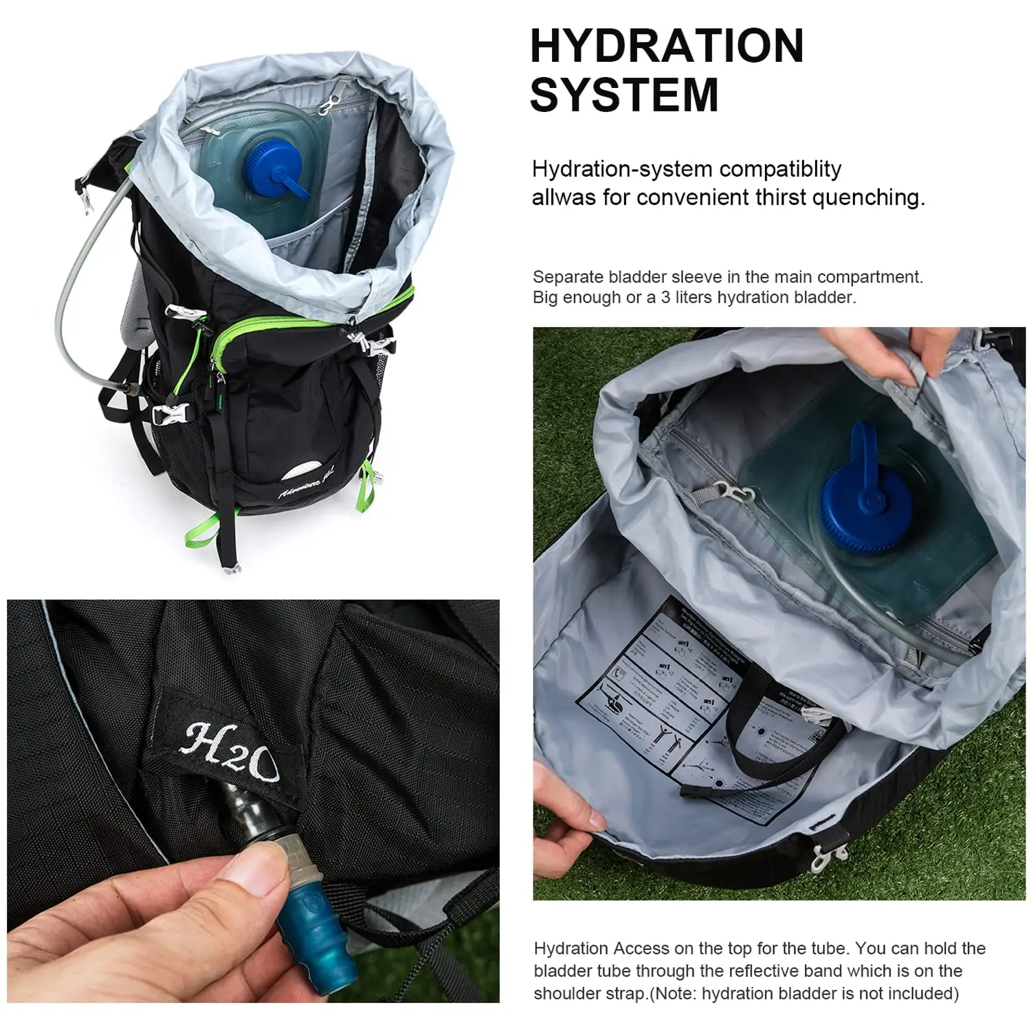 MOUNTAINTOP Hiking Backpack 50L Women's Backpack Trekking Backpack Outdoor Travel Internal Frame Backpacks with Rain Cover