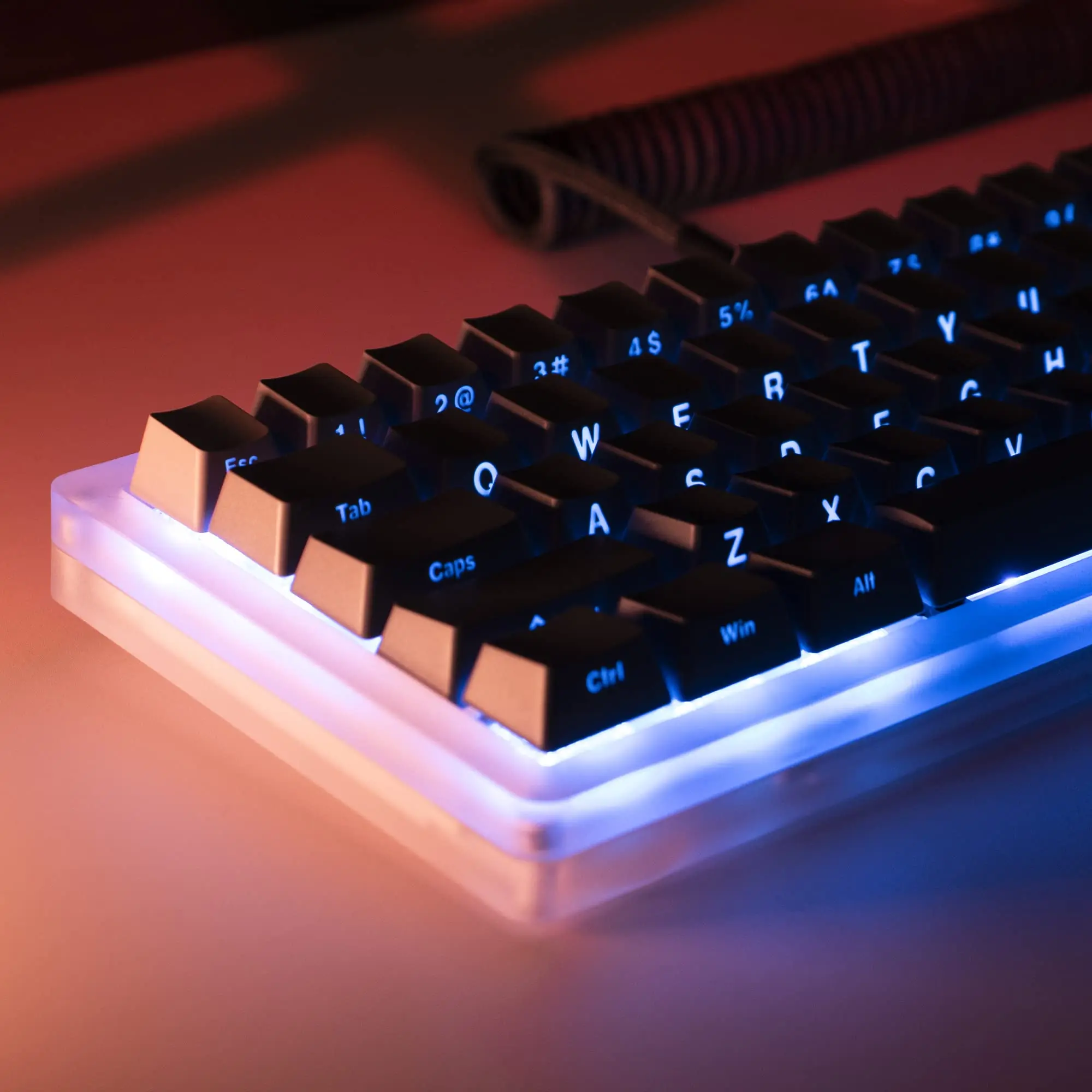 Pbt Tiro Duplo Lado Impressão Brilhar Através de Keycaps Retroiluminados 136 Chave Dia Polar Apto para Teclado Mecânico mx 108 96 87 Nj80 84 68 64 61 - Imagem 2