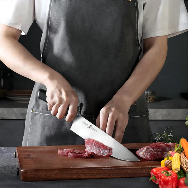TC1915 Chef 8 -cuchillo de cocina profesional con acero inoxidable alemán  de alto carbono - AliExpress